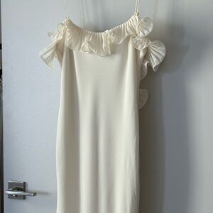Elegant Cream Strapless Dress